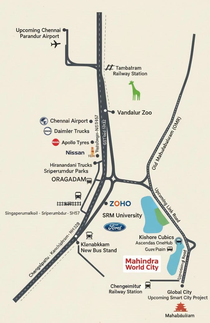 Aranya Gardens Location Map
